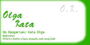 olga kata business card